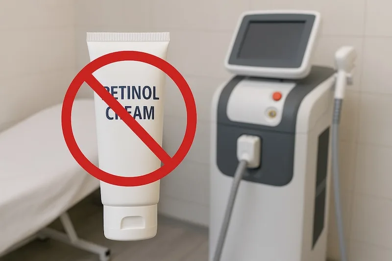 retinol-should-be-avoided-during-laser-hair-treatment