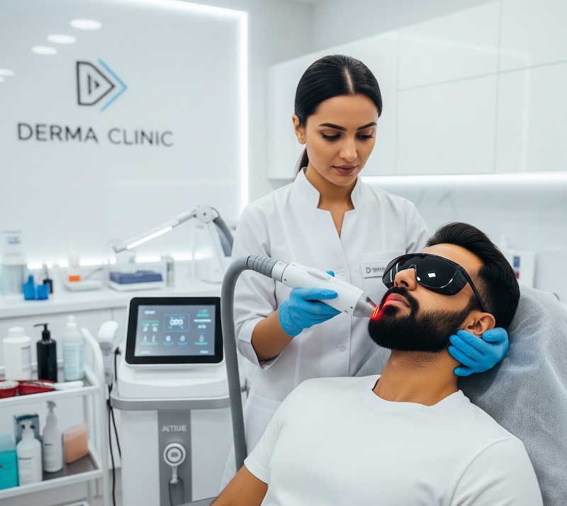 Laser Beard Shaping: Precision Grooming at Derma Clinic Kathmandu