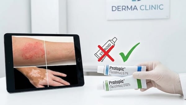 Topical Tacrolimus 0.1% vs 0.03% ointment for Vitiligo and Eczema treatment - Derma Clinic